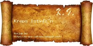 Kreps István névjegykártya